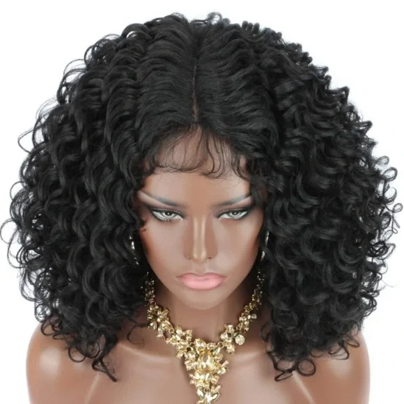 Short Afro Kinky Curly Lace Wigs